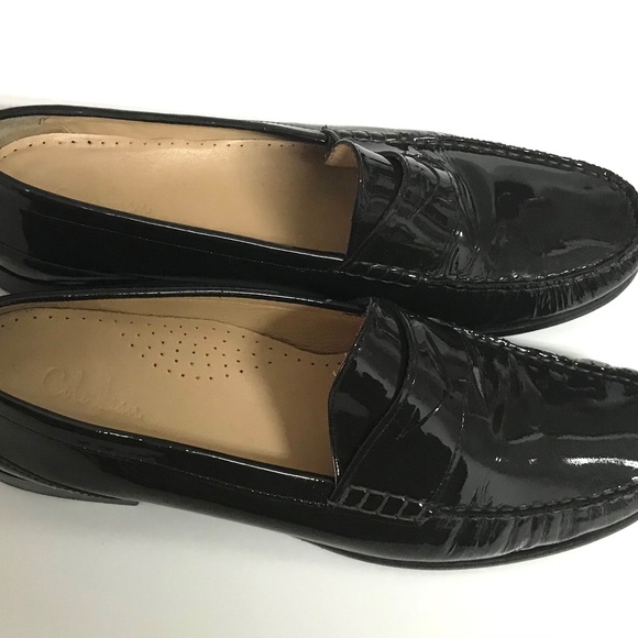 Cole Haan Brown Air Patent Leather Penny Loafer Shoe - Picture 2 of 9